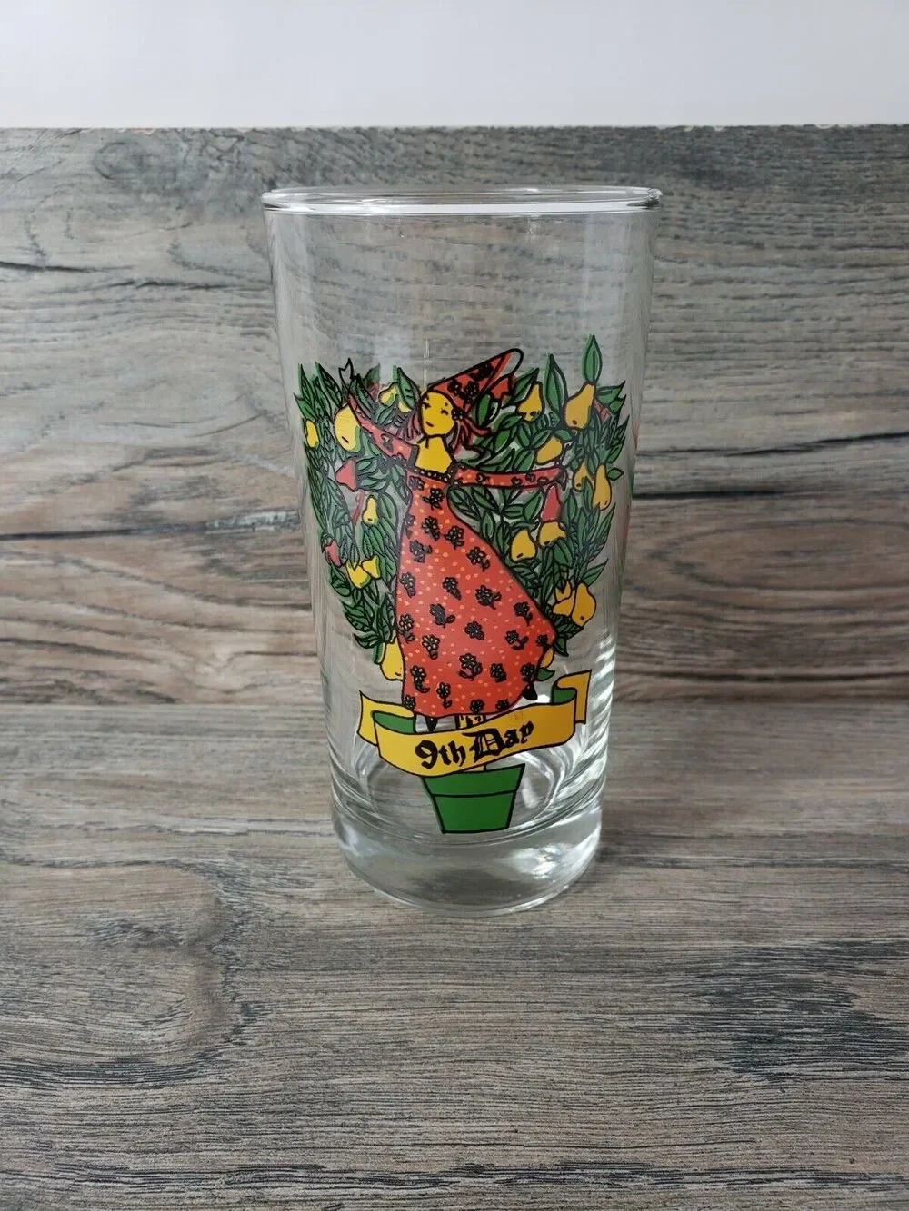 Twelve Days of Christmas by Indiana Glass 12 oz Replacement Glass Day 9